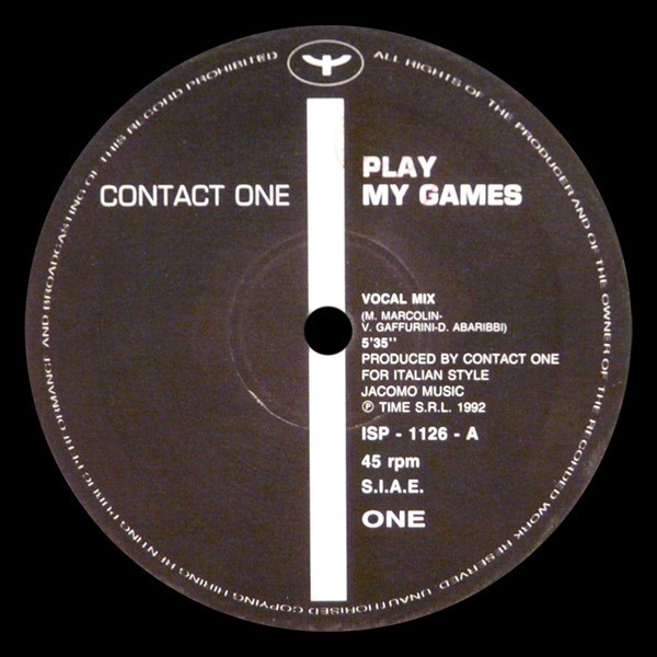 Vinyl 12" Contact One - Play My Games