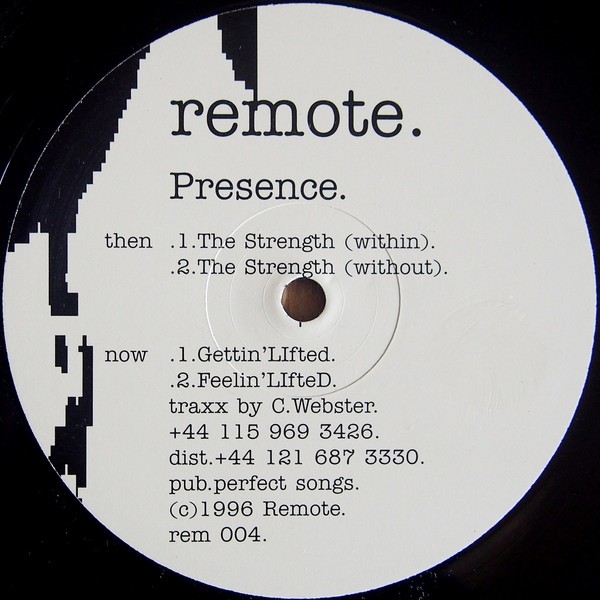 Vinyl 12" Presence (aka Charles Webster) - THE STRENGTH