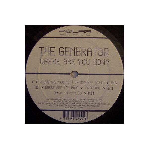 Vinyl 12" The Generator - Where Are You Now?