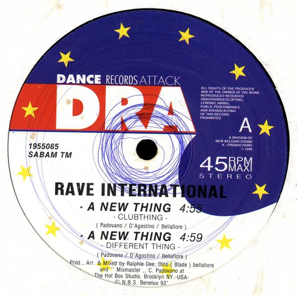 Vinyl 12" Rave International - A New Thing