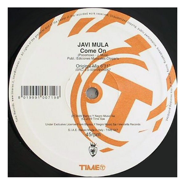 Vinyl 12" Javi Mula - COME ON